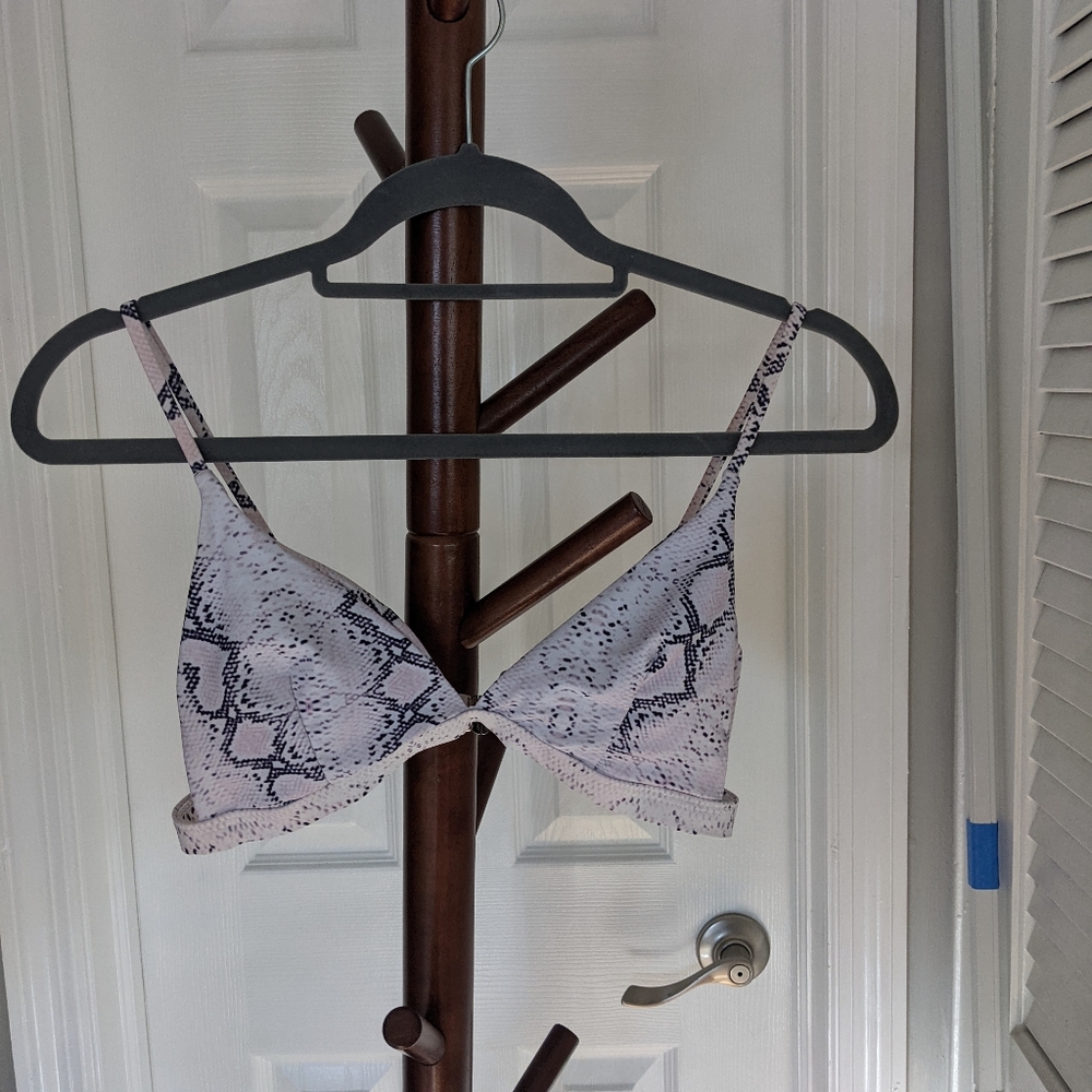 Snakeskin heart pattern bikini (never worn)